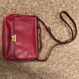 Red Fossil Purse